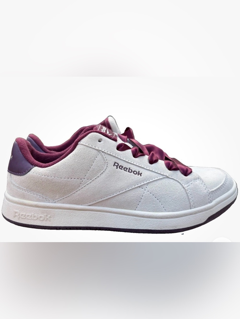 Reebok Women's Club C 85 "Luxe Grey / Black Cherry / Chalk" Sneakers size 7.5